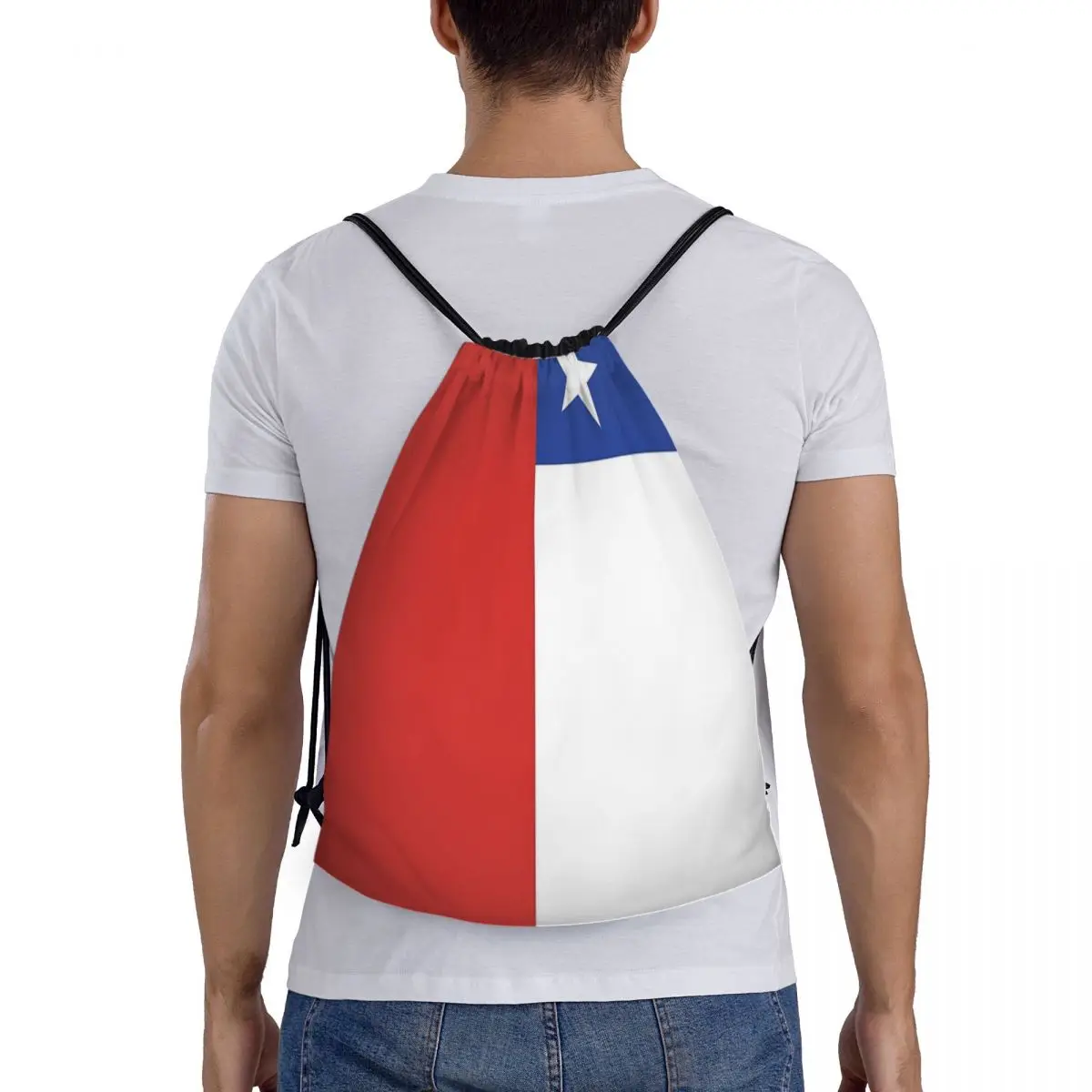 

Chile Flag Banner Backpacks Multi-function Portable Drawstring Bags Shoes Bag Book Bags For Man Woman Students