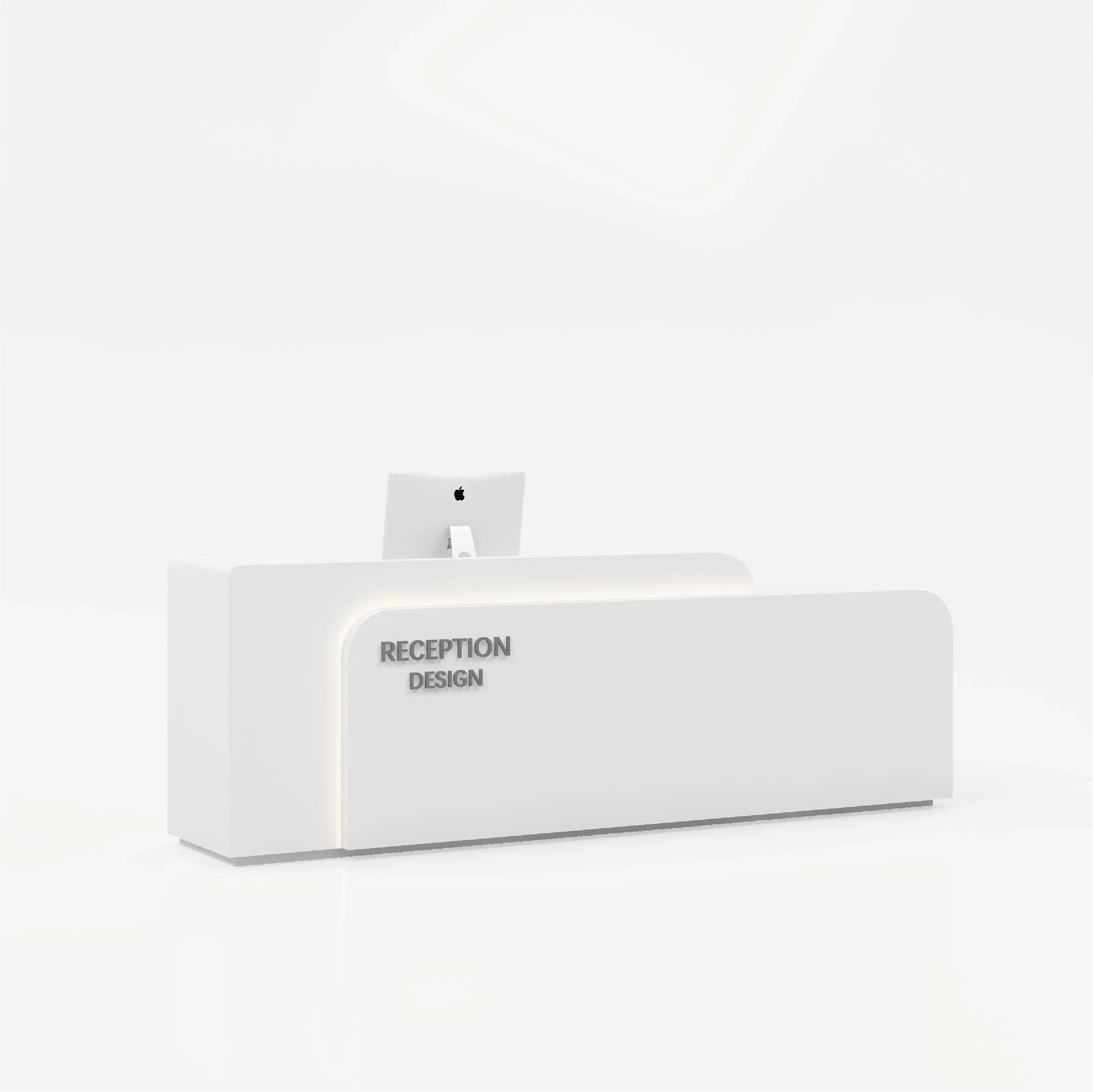 Checkout page Clothing shop Hair salon Curved modern simple front desk Company front desk