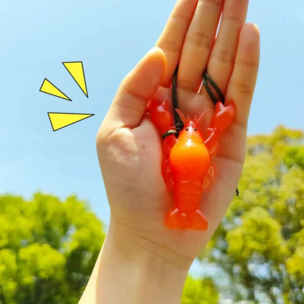 

10Pcs Color-Changing Lobster Car Ornament Uv Sensitivity Lobster Crab Car Hanging Pendant PVC Temperature Reminder