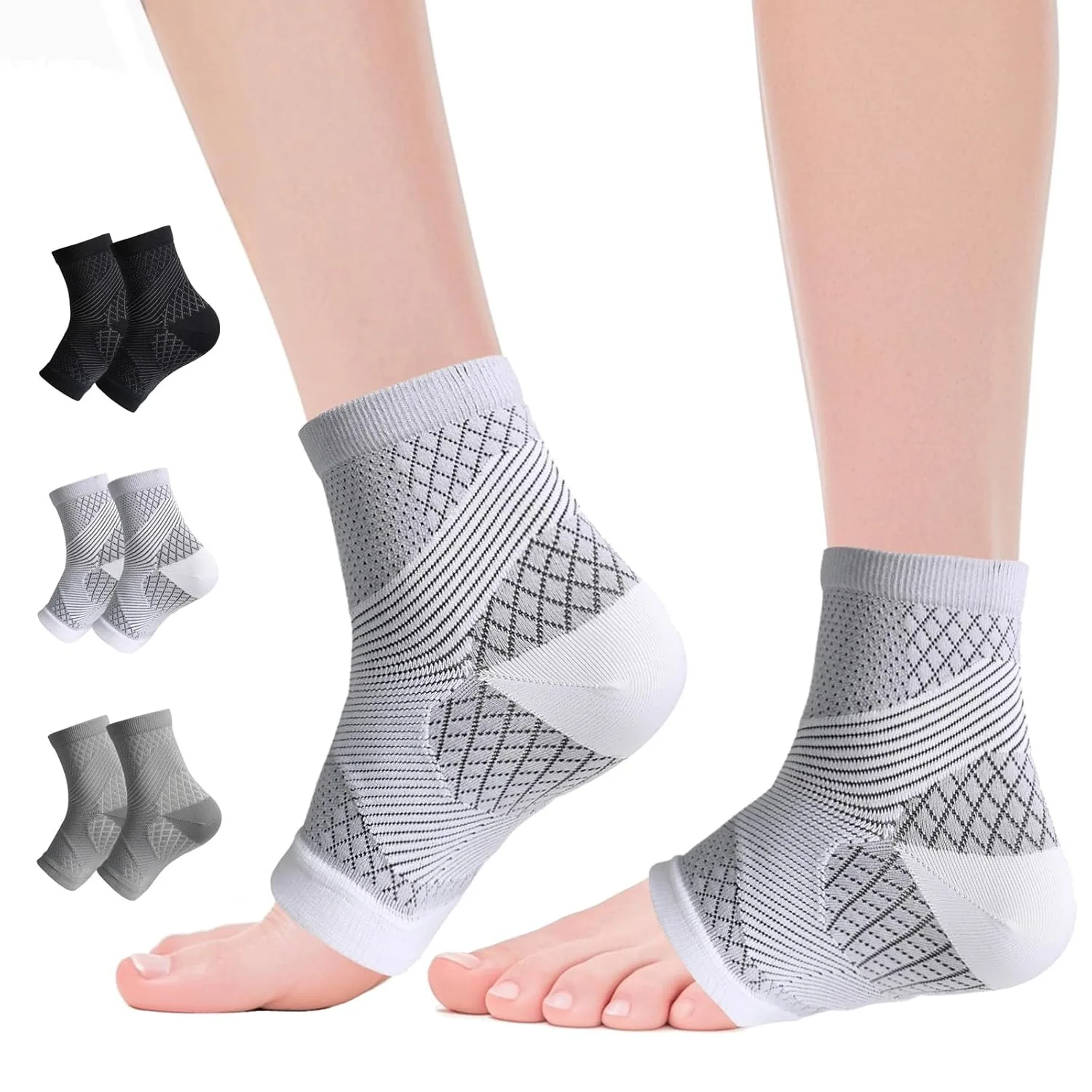 Neuropathie-Socken für Damen und Herren, Nano Soothe Relief-Kompressionssocken, zehenlose Kompressionssocken