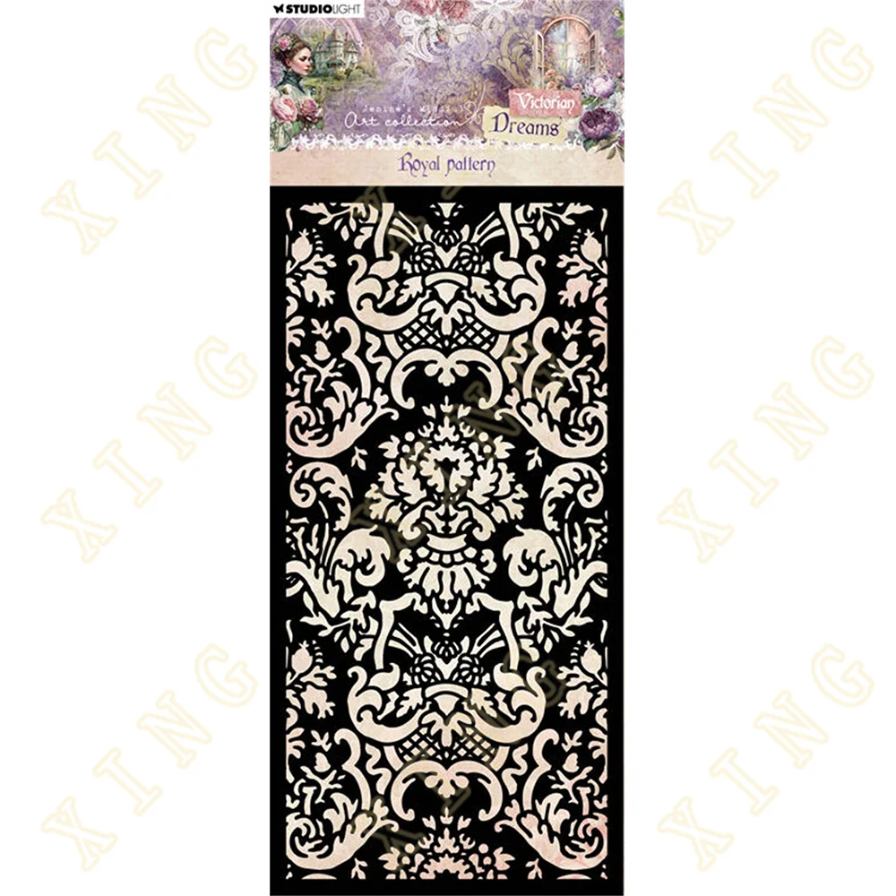 

2024 New Royal Pattern Plastic Stencil Cutting Dies For DIY Paper Card Photo Album Decoration Scrapbook Craft Stencil
