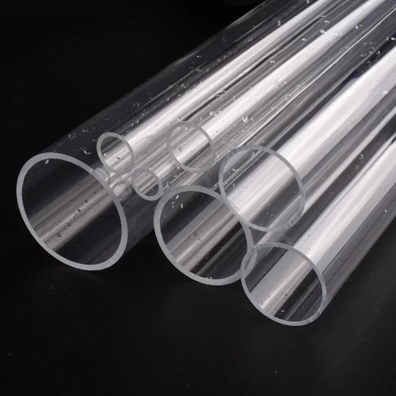 2 Stück, Länge 500 mm, hochtransparentes Acrylrohr für Aquarien, Plexiglasrohr, Außendurchmesser 7–40 mm, für Bewässerung und Wasserversorgung. – Detail 3