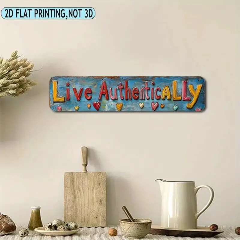 2D Flat  Aluminum Sign Made of Aluminum,Featuring Vibrant And Cheerful Artwork That Will Genuinely Uplift Your Living Room Decor