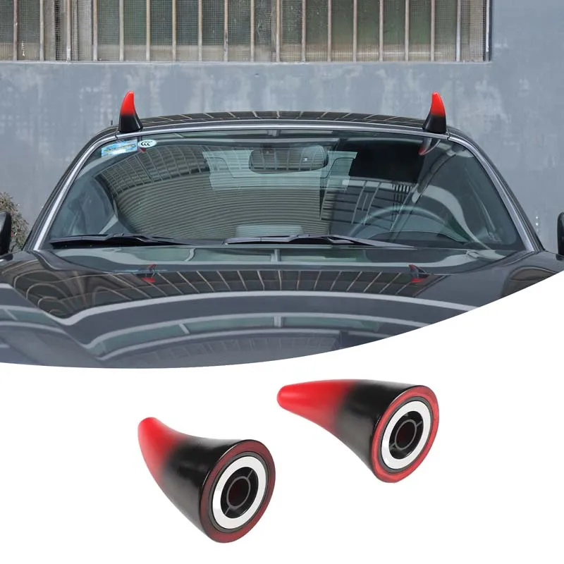 

For Mazda MX-5 2016-2025 Automotive Car Roof Ox Horn Three-Dimensional Decoration PVC Red and Black Car Modification Accessories