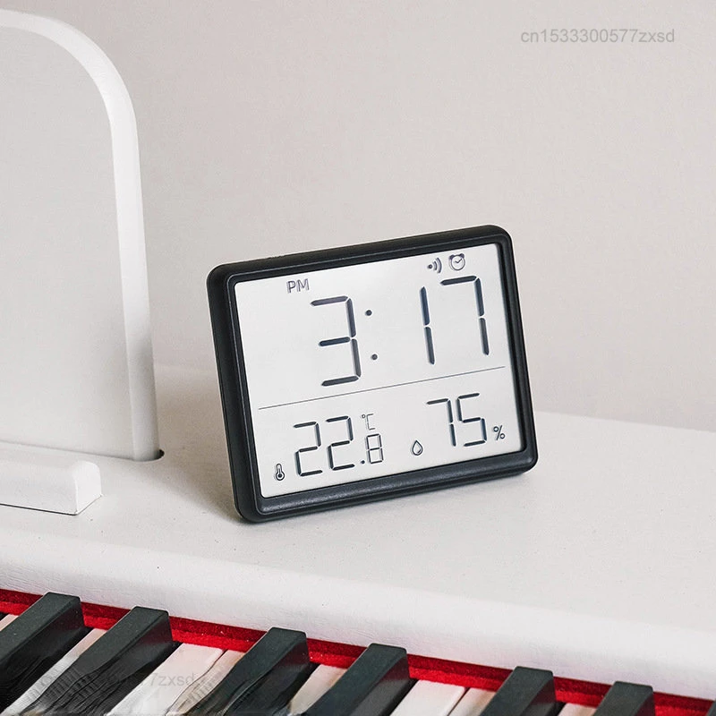 Imagem -03 - Xiaomi-termômetro Multifuncional e Higrômetro Monitor Eletrônico Automático de Temperatura e Umidade Relógio Doméstico