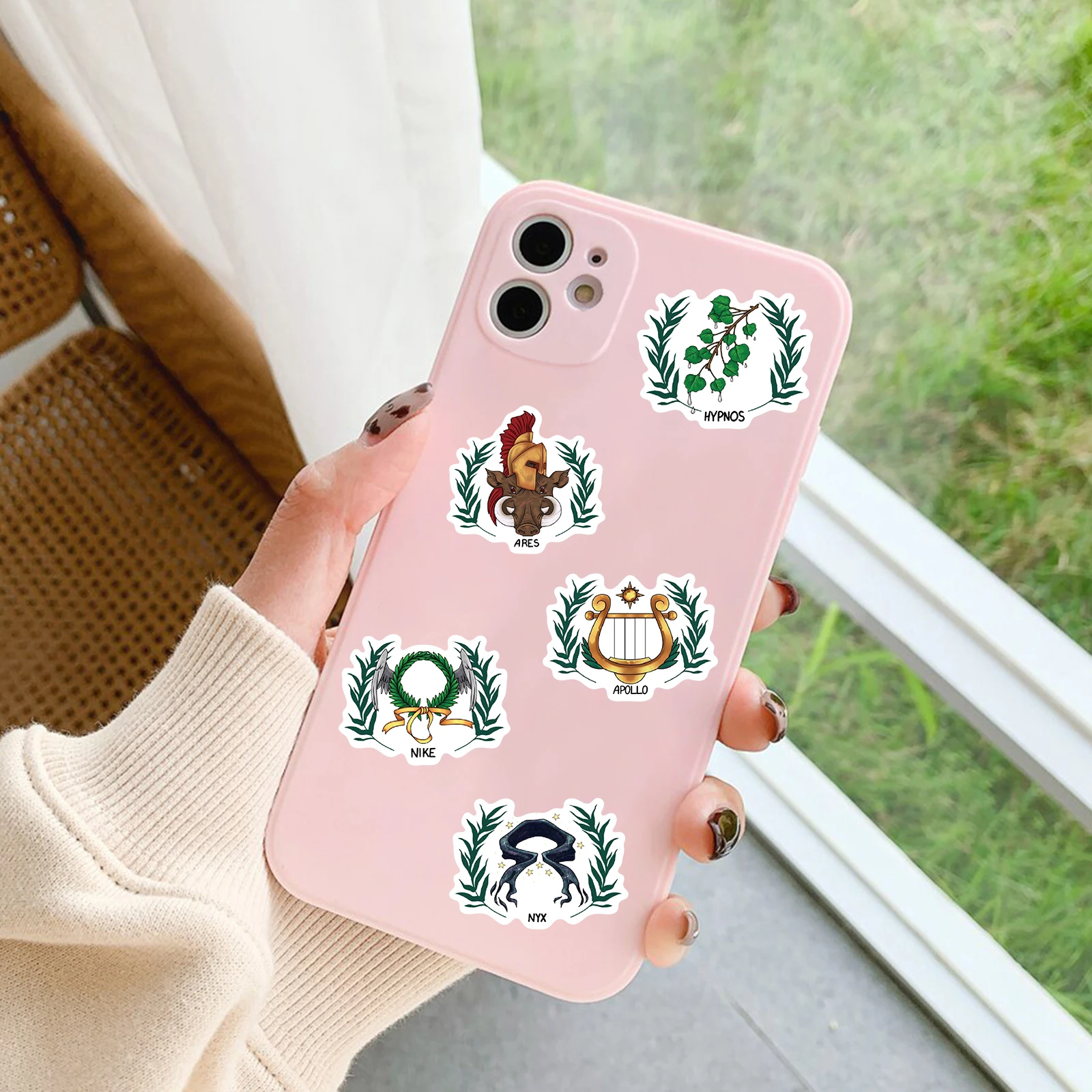 55PCS Ancient Greek God Logo Sticker Suitcase Cartoon Laptop Decorative Luggage Phone Guitar Car Bike Notebook Scrapbook Sticker