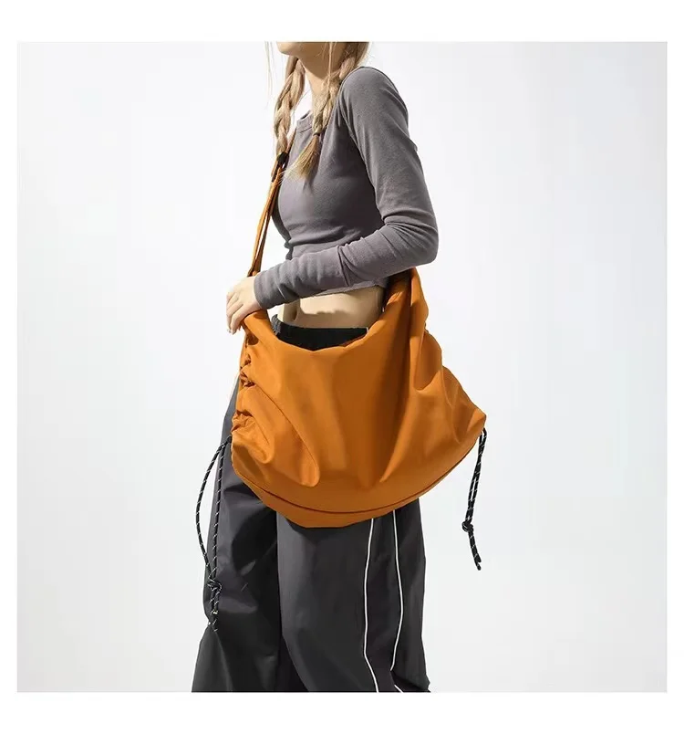 Bolso de yoga de viaje minimalista japonés casero, versátil, para estudiantes masculinos y femeninos, bolso cruzado de un hombro