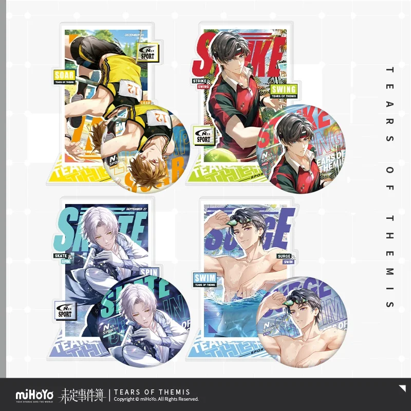 

Sunsyea Tears of Themis Official Merch miHoYo Original ZYZM Series Badge Acrylic Stand Raven Libra Adjudicator King