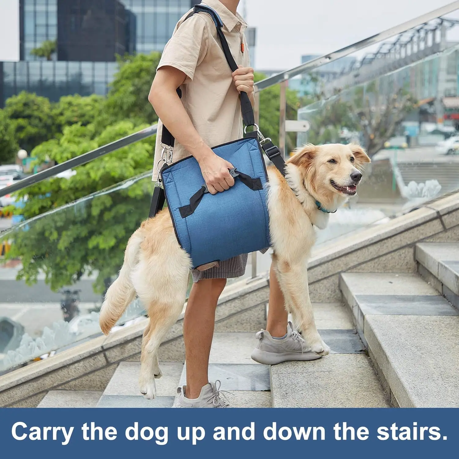 

Pet Dog Carry Sling, Emergency Backpack Pet Legs Support & Rehabilitation Dog Lift Harness , for Dogs Joint Injuries,Arthritis