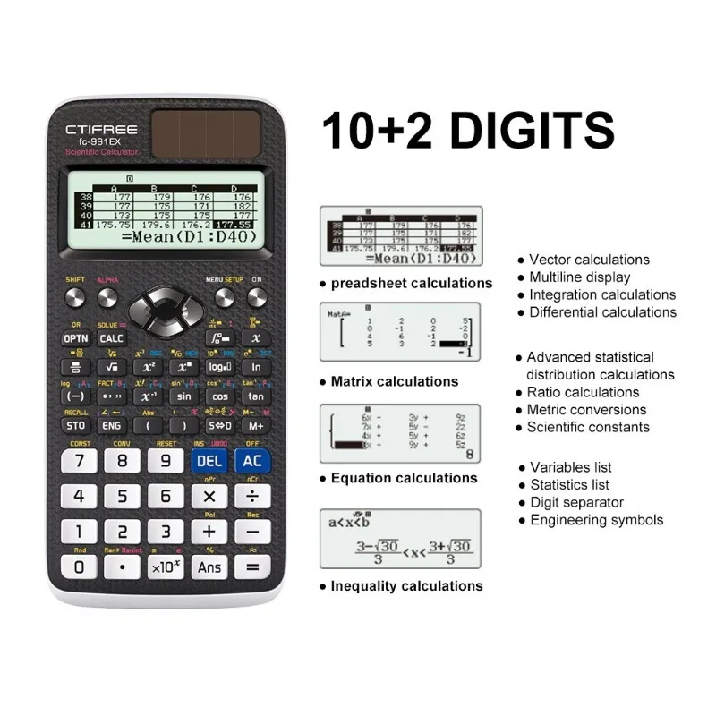 FX991EX Scientific Calculator Function 552 Function Matrix Complex Number Solving Equation Neutral Packaging