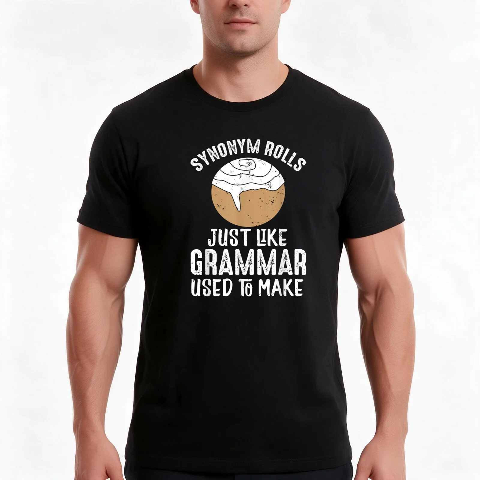 synonym rolls just like grammar used to make T-Shirt, Summer Casual Cotton Tee, Oversized Streetwear Tops, Vintage Graphic Print