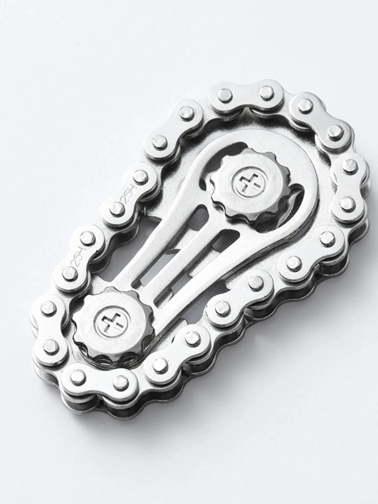 AliExpress NONE Sprocket Flywheel Metal Bicycle Chain Rotating Flying Disk Anti Anxiety Fidget Toy For Adults Gear Chain Gyroscope Creative Gift