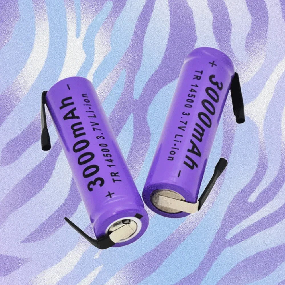 3.7 فولت 3000 مللي أمبير ICR 14500 بطارية ليثيوم بطاريات قابلة للشحن لحام النيكل ورقة بطاريات لشعلة مصباح ليد جيب #2