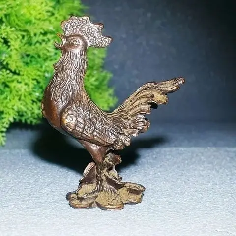 Retro Wealth ingot rooster Ornament Decoration Tea Pet Figurines Desk Decor Accessories