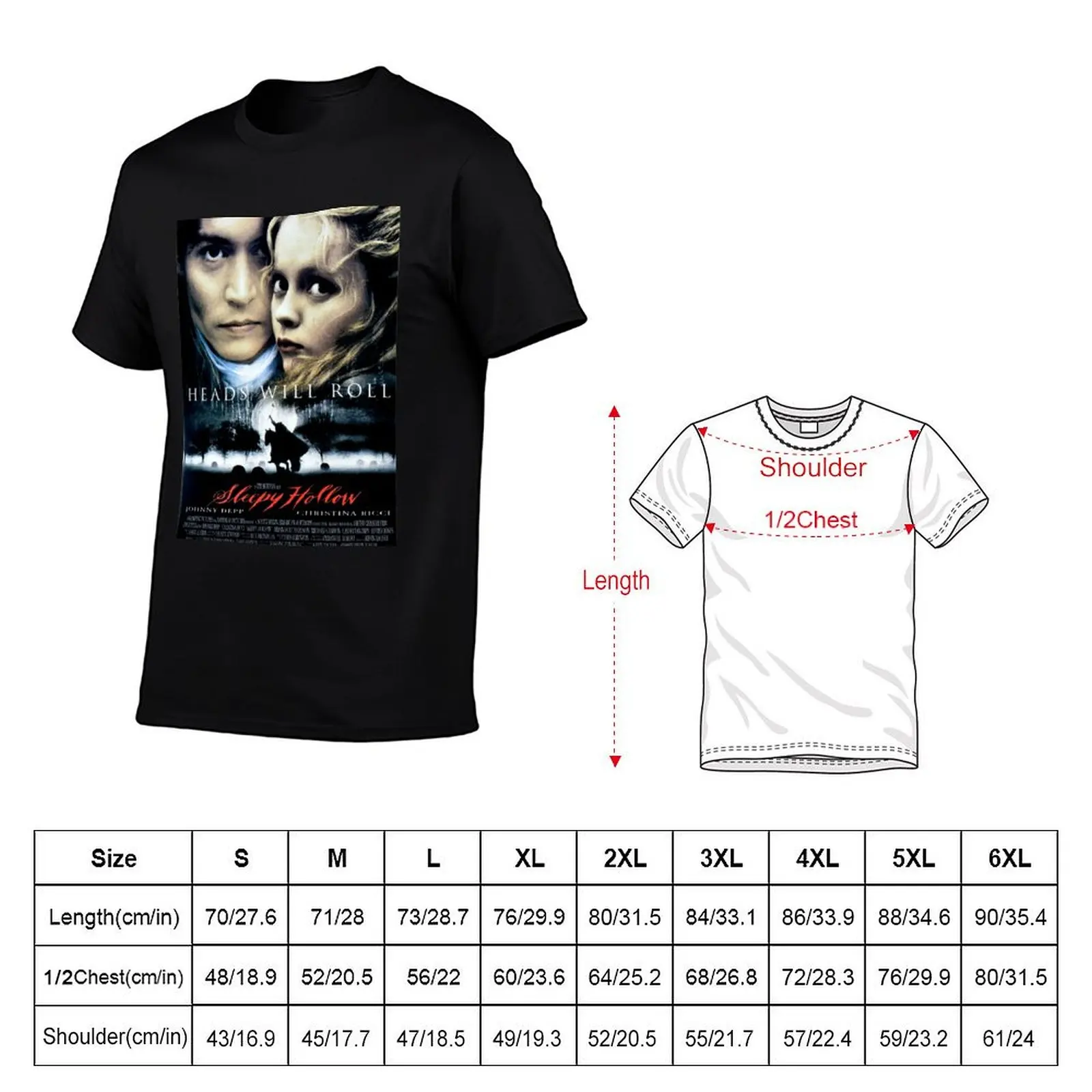 SLEEPY HOLLOW (1999) Handbill Art: Capturing the Essence of a Timeless Film T-Shirt Vintage Style Printed Top