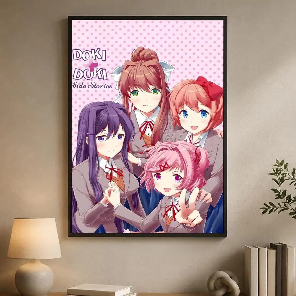 Game D-Doki Doki Literature Club Poster aus PP-Papier, dekorative Wandkunst für Wohnzimmer, Schlafzimmer, Bars, Cafés, stilvolles Wohndekor-Geschenk – Detail 15