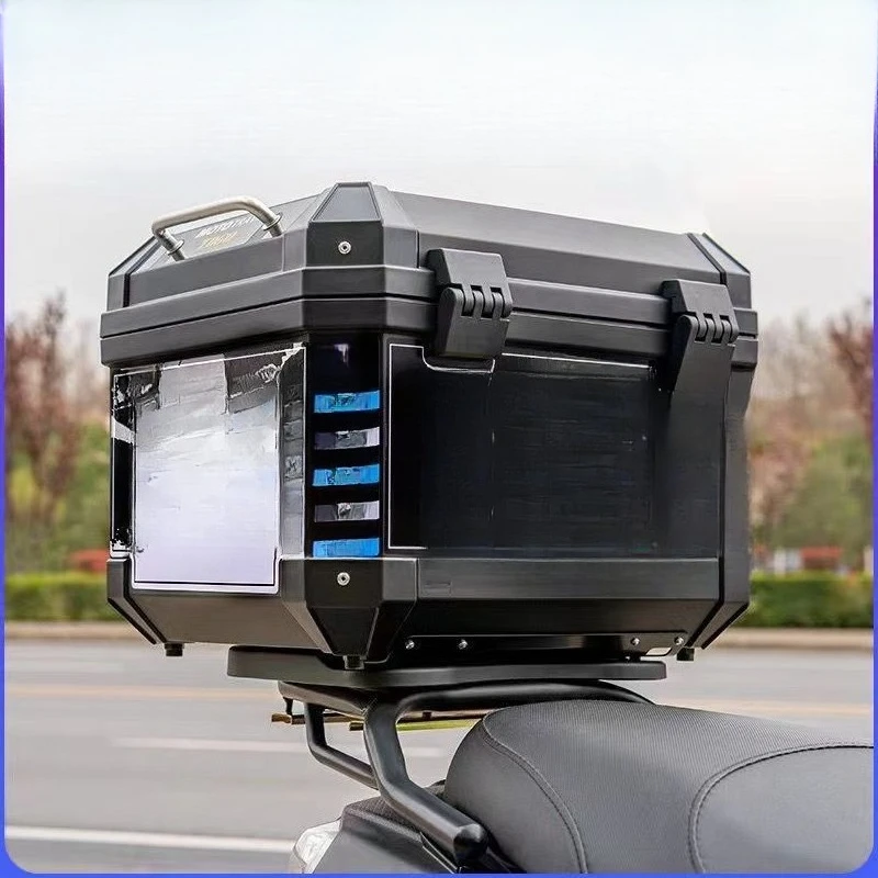 

Large-capacity motorcycle iversal non-aluminum alloy tailbox Rear tailbox Storage box Electric vehicle