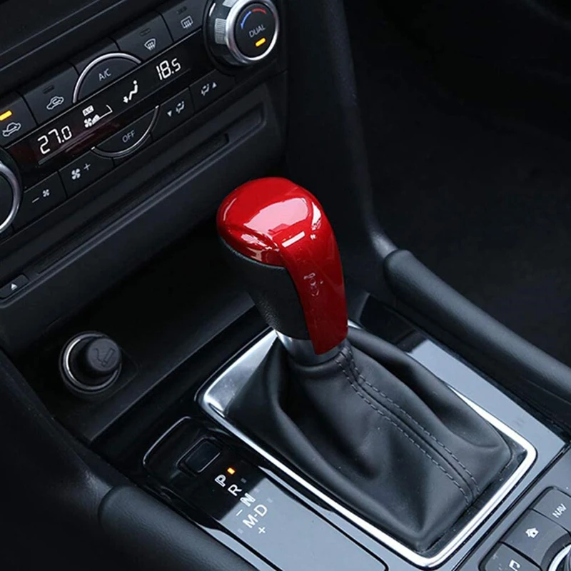 Car Gear Head Shift Knob Handle Cover Trim Stickers For Mazda 2 3 6 BM GJ Demio CX3 CX5 CX8 CX9 Axela 2014-2021 2022 Accessories