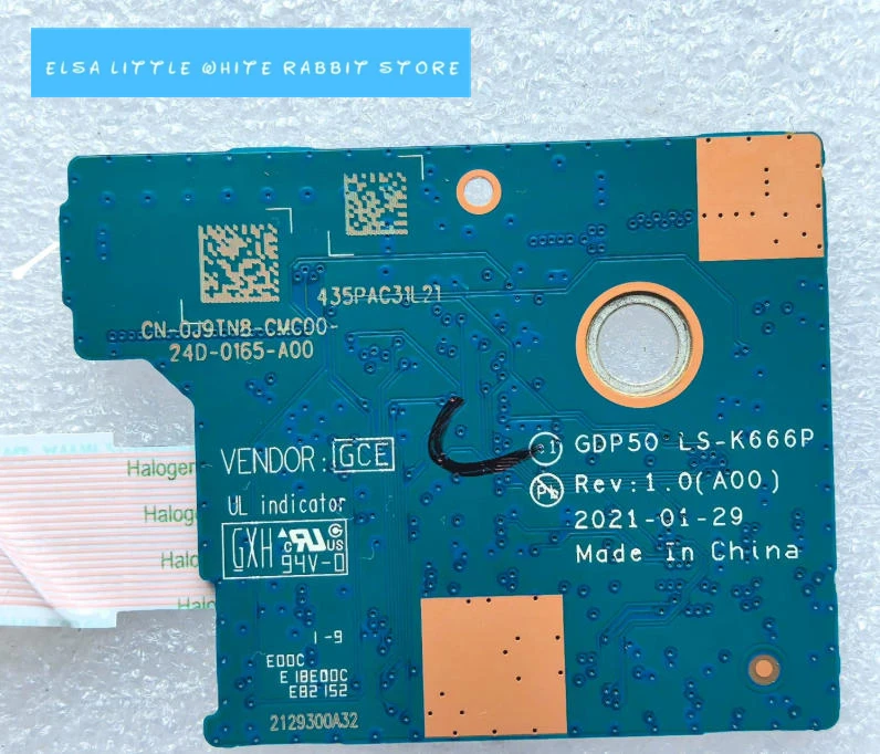 FOR DELL Alienware M17 R5 Keyboard Board W Cable LS-K666P 0J9TN8 021XXW