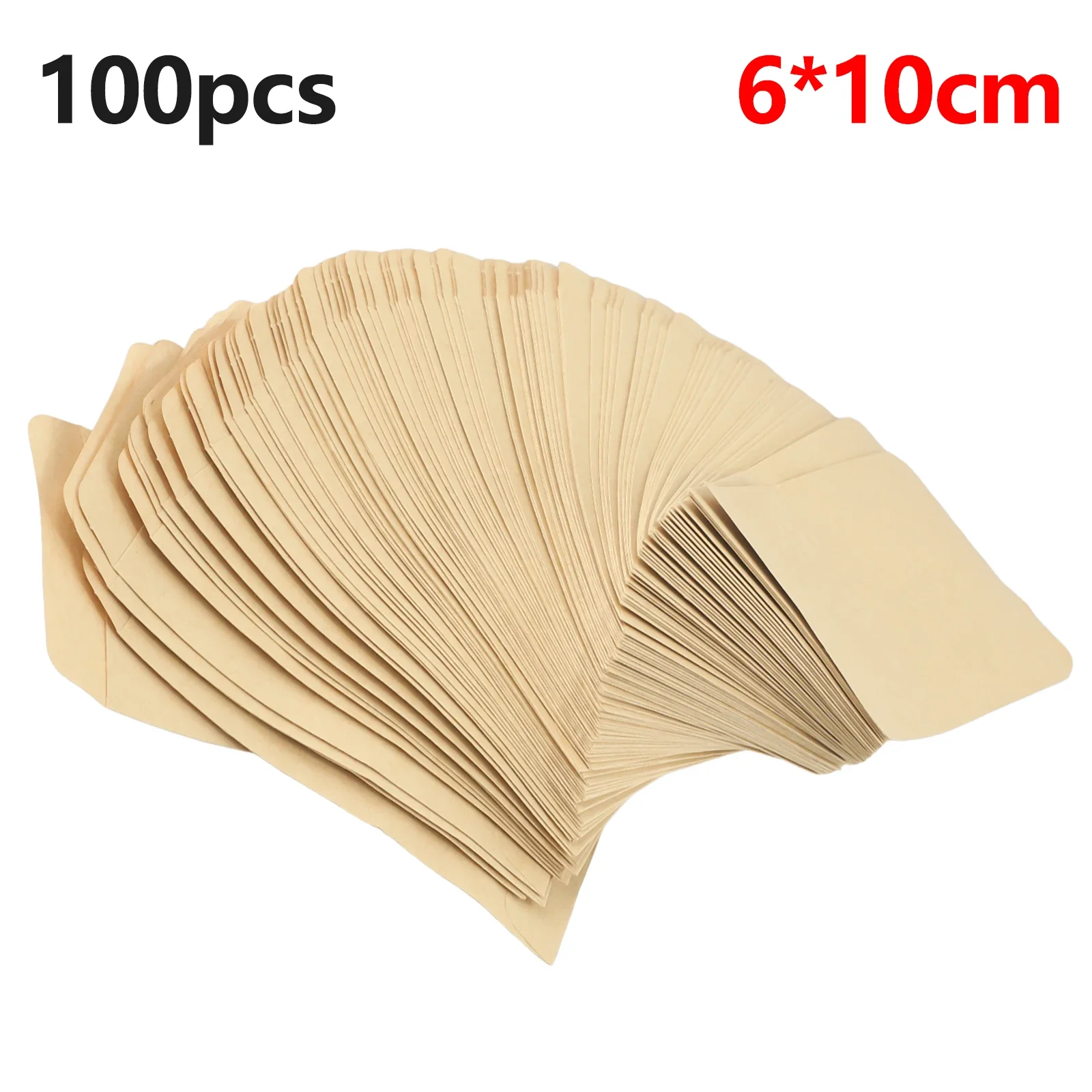 100Pcs Kraft Paper Bag Mini Envelope Gift Bags Candy Bags Snack Cookie Bags Baking Package Supplies Gift Wrap Bags 6x10cm