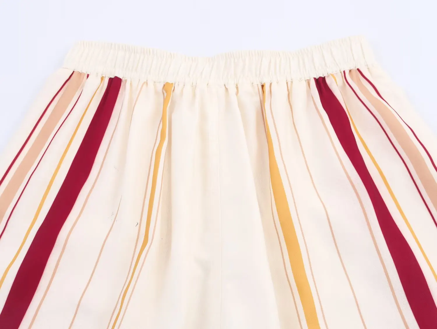 Estilo europeu e americano 2025 outono novas roupas femininas design sentido moda contrastante listrado calças de cintura alta