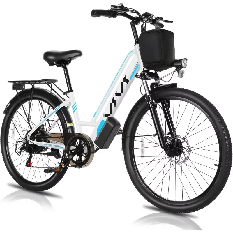 

YY2Vivi MT26GUL Bike 26" Step Through Electric Bicycle with Removable 48V 374.4Wh Battery, 750W Peak Motor, 21.7Mph Top Sp