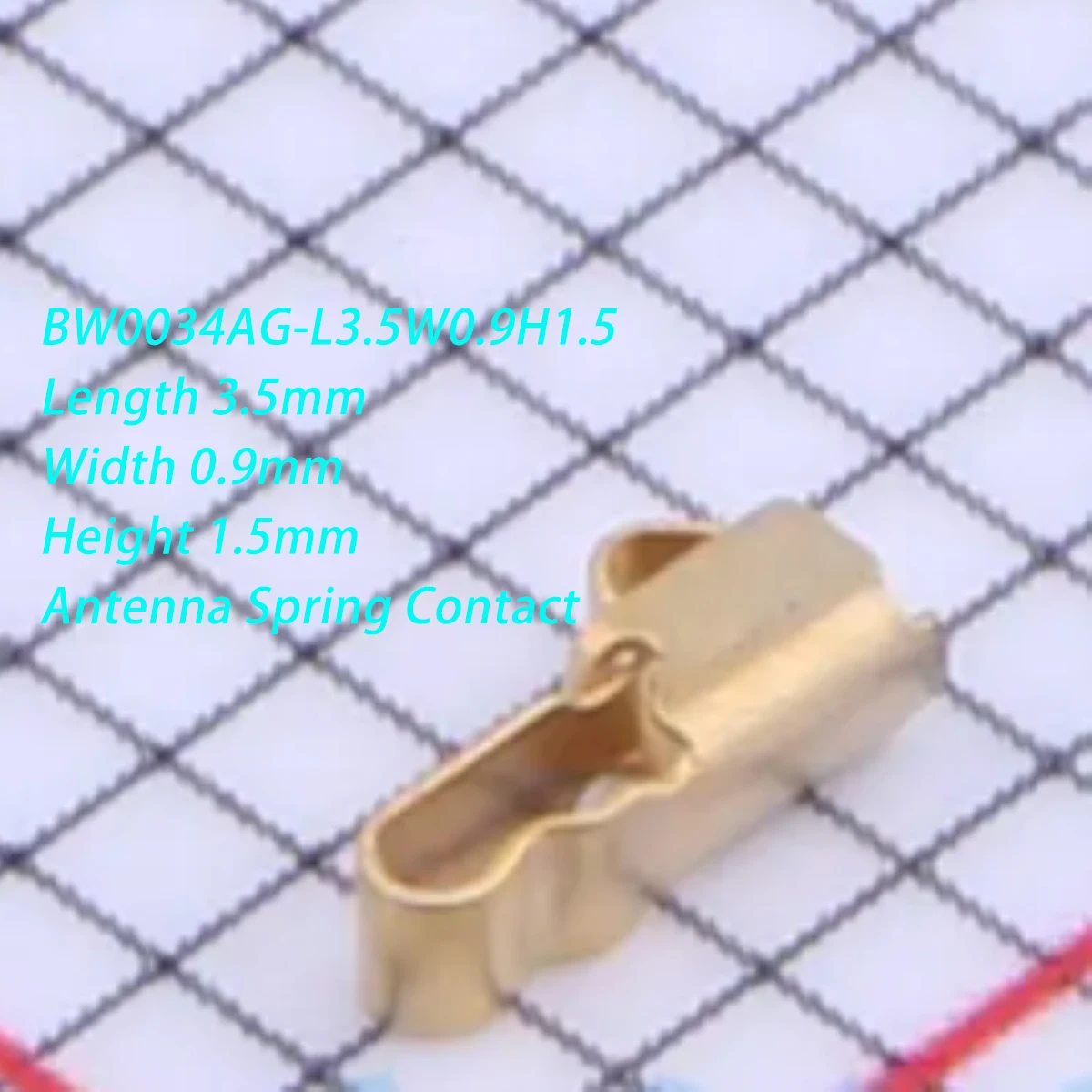 100Pcs Bw0034Ag-L3.5W0.9H1.5 All Gold Length 3.5mm Width 0.9mm Height 1.5mm 3.5X0.9X1.5Mm Stainless Steel Sus 301 New Original Smd Antenna Spring Contact