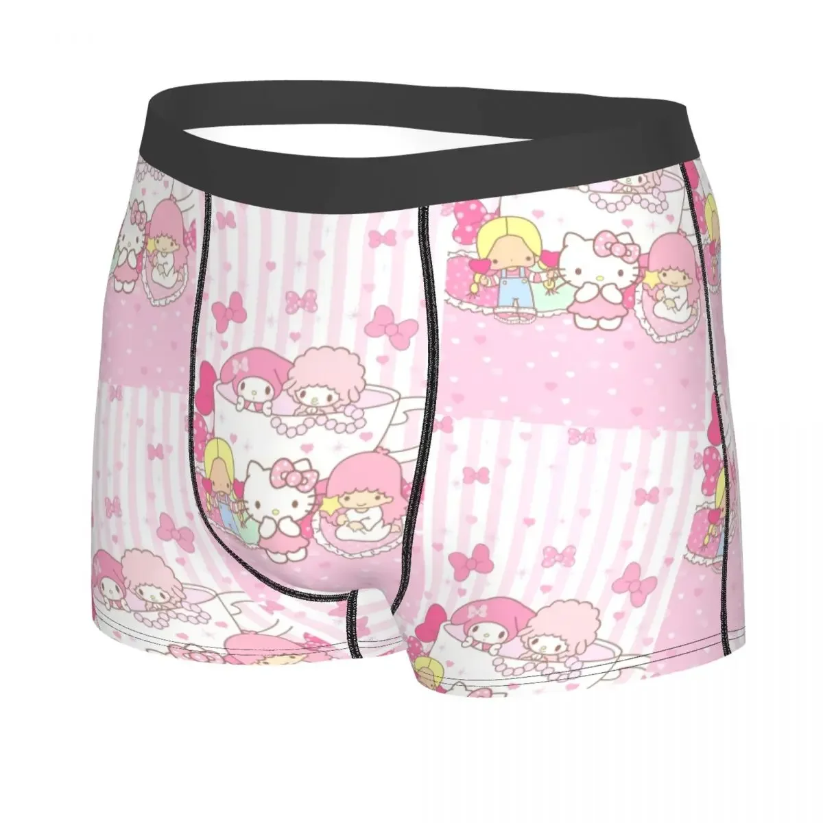 Custom Little Twin Stars Sanrio Cartoon Kiki Lala Boxer Shorts For Homme Underwear Panties Briefs Breathable Underpants