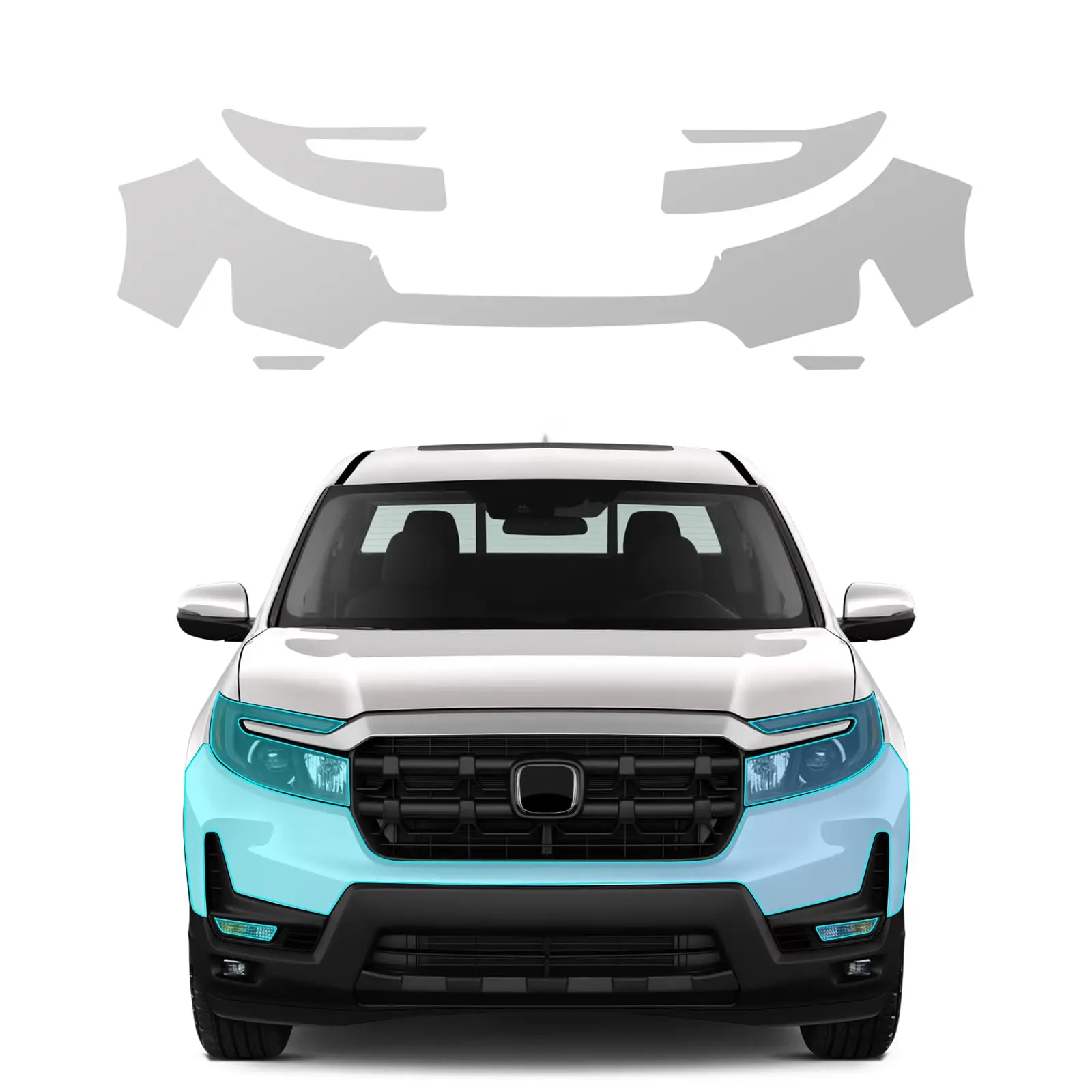 Für Honda Ridgeline 2024-2025 Vorgeschnittene Autolack-Schutzfolie Transparente PPF TPU Kratzfeste Schutzfolie Karosserie-Außenzubehör
