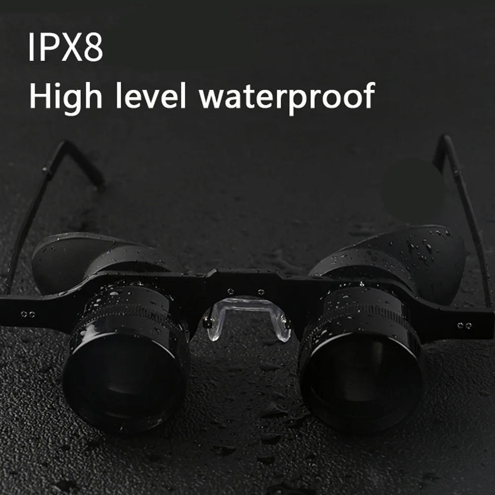 Waterproof Telescope 10x34 Adjustable Zoom Glasses for Fishing  To See Fish Hand Free Binoculars ARE4 Night Vision UX Polarized