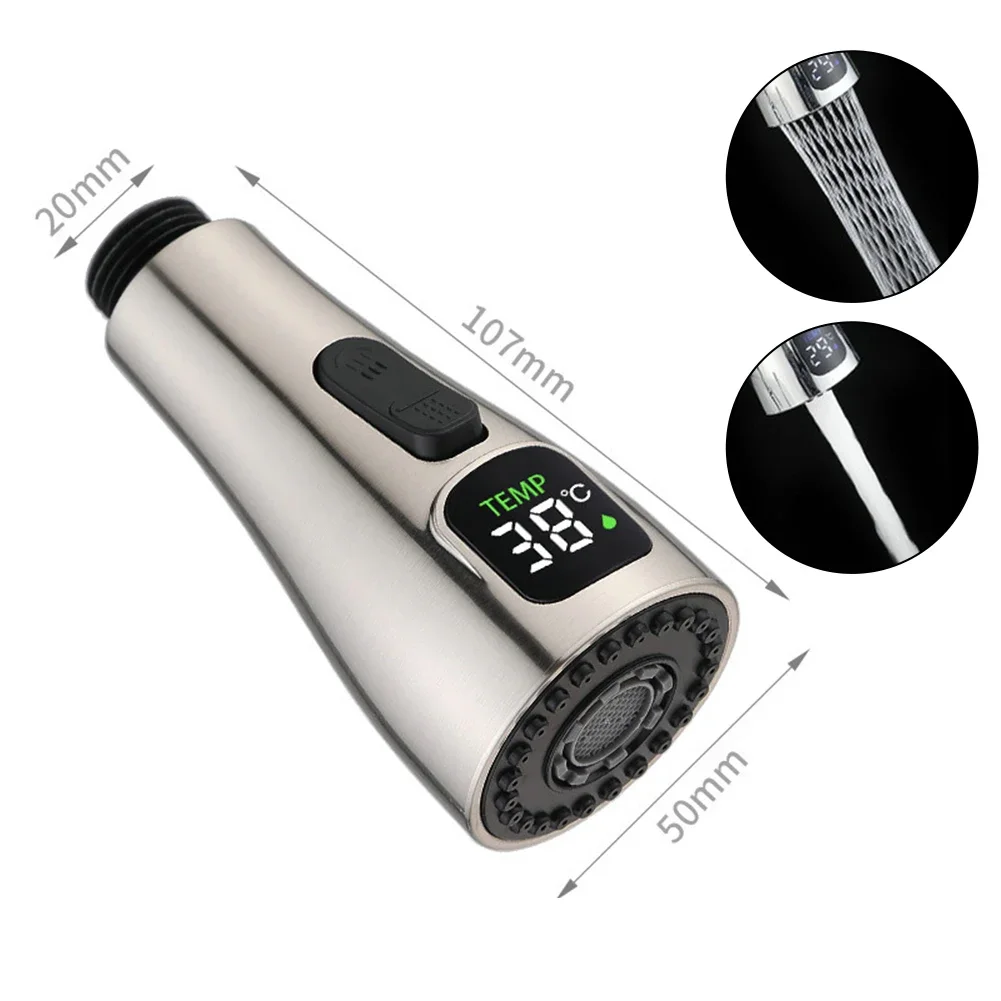 Universal 1/2" Connection LED Faucet Tap Nozzle Replacement Water Saving Reduce Bills Kitchen Swivel Head Kitchen Faucets