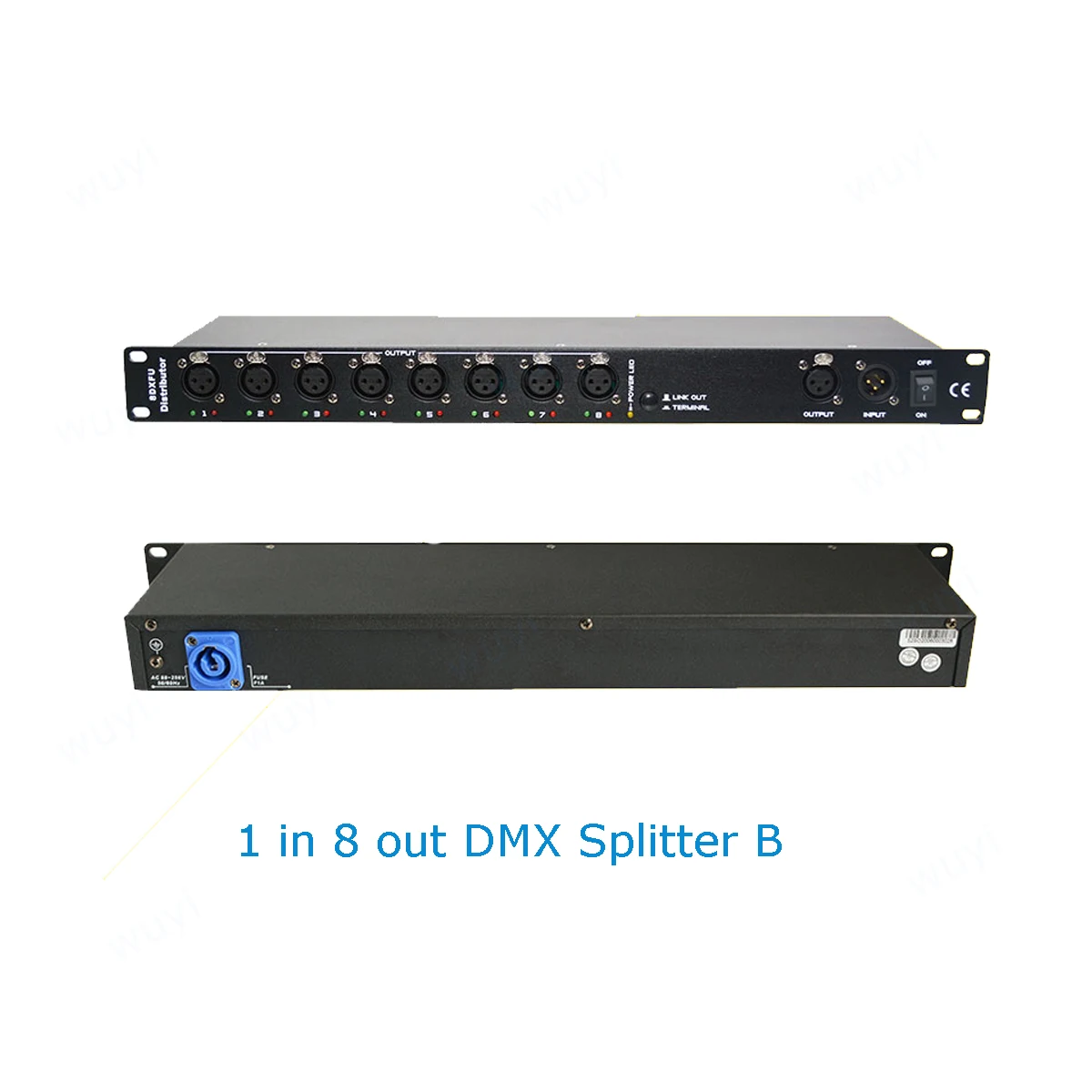 Imagem -02 - Divisor de Sinal com Amplificador Isolado Expansor Isolado Rca Plugue Xlr Vias 3pin 1in Entradas Canais Dmx512 Rdm