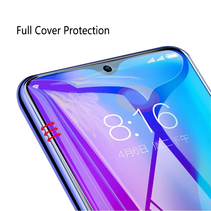 4PCS Hydrogel Film For Realme 9 10 11 12 Pro Plus Full Glue Cover Gel Screen Protector For Realme 12+ 12X 8i 6 7 8 Pro Not Glass