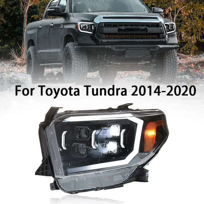 

Передняя лампа для Toyota Tundra светодиодный фара 2014-2021 фары Tundra DRL сигнал поворота Дальний свет ангельские глазки