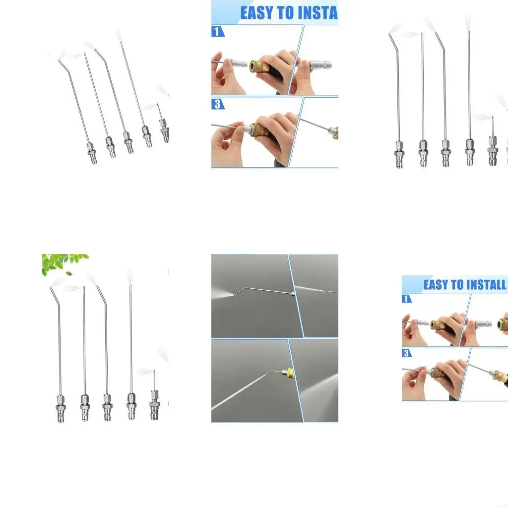 L43A 6Pieces Professional Appliance Cleaning Nozzle With Straight/Bent Tip For Hard To Access Place in Washing Machines