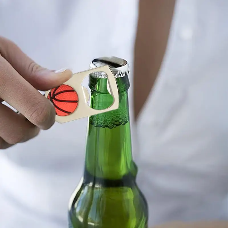 Bottle Opener Key Chain Cool Beer Opener For Men Portable Beverage & Soda Bottle Opener Keyring Flat Beer Bottle Opener Keychain