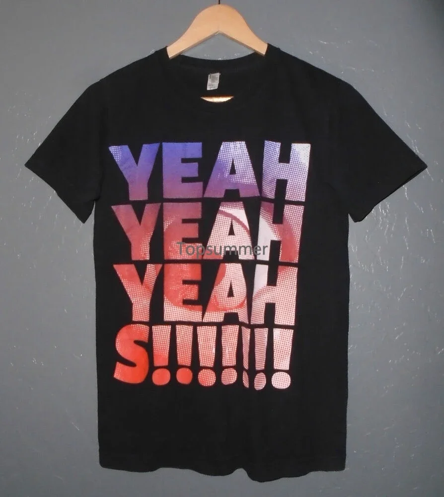 

Yeah Yeah Yeahs Band T-Shirt Black All Over Print Vintage American Apparel Usa S