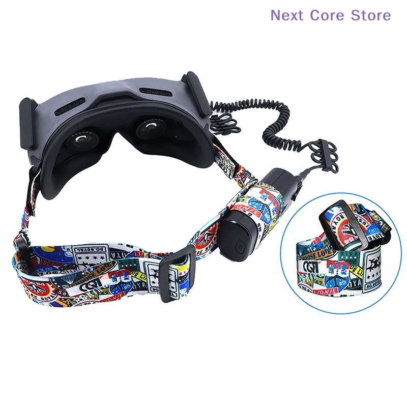 [NC]Cartoon Head Band For FPV Flight Video Glasses V2 Graffiti Fixed Strap Replacement Headband Drone Accessories[NC]