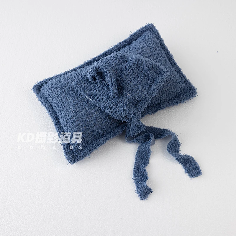 KD – accessoires de photographie pour nouveau-nés, ours en peluche, chapeau d'oreille, oreiller réglable avec cordon de serrage, oreiller à nœud doux, accessoires de séance photo pour bébé en Studio