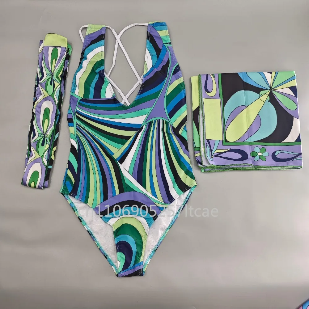 

Luxury Design Women's Headband Scarf Swimsuits Designer Brand Lady Sexy Scarf Swimsuits