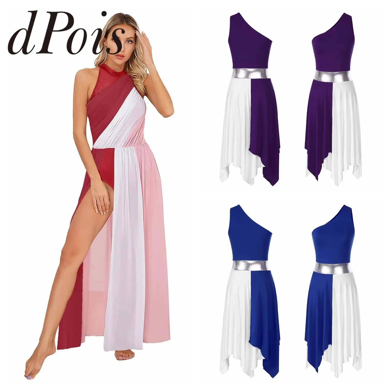 

Женское лирическое танцевальное платье, костюм для выступлений, современное танцевальное платье для празднования духа, длинное платье с разрезом