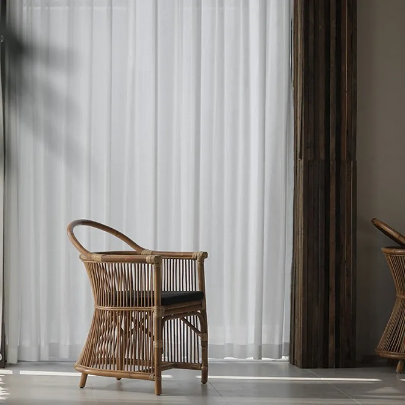 

Art Handmade Rattan Dining Chair Wabi Stillwind Indonesia Plant Rattan Homestay Balcony Leisure Chair