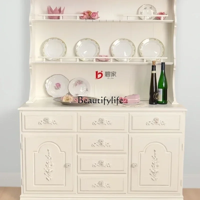LJYFrench pastoral entry double door entrance cabinet, living room partition, bedroom storage cabinetLX