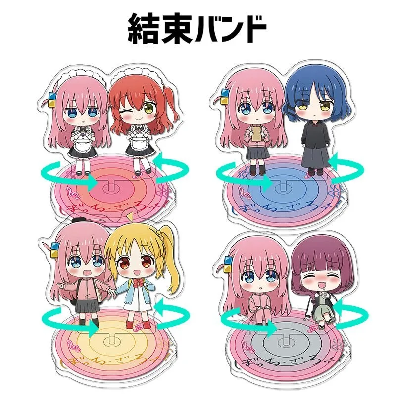 ¡BOCCHI LA ROCA! Figura de soporte giratorio acrílico Gotoh Hitori Ijichi Nijika periférico de animé acrílico HD adorno de escritorio de dibujos animados