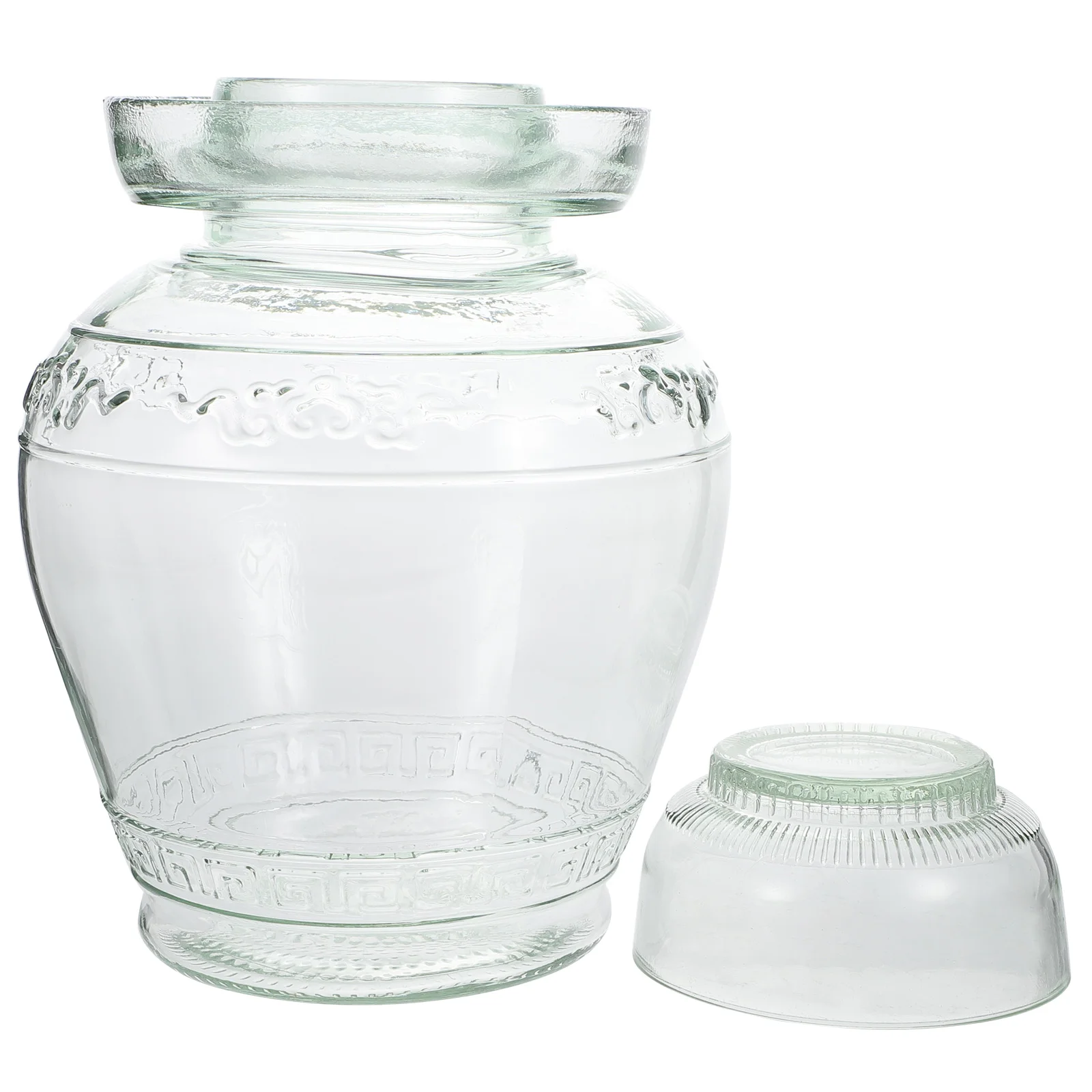 Kimchi Altar Practical Storage Tank Jar Pickle with Lid Filter Household Can Glass Food Wide Mouth Mason Jars