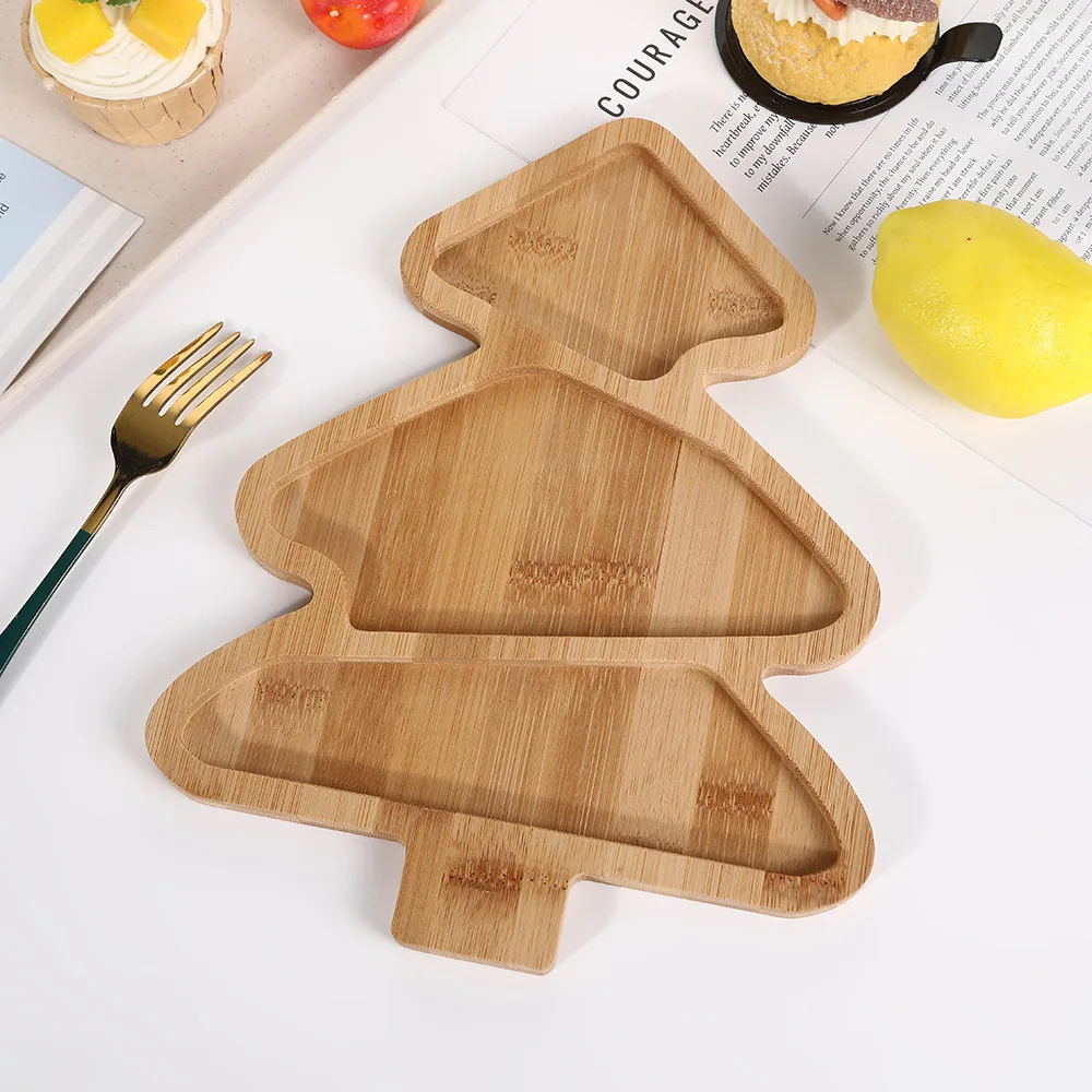 Christmas Tree Shaped Serving Tray Reusable Dessert Serving Dish Tabletop Decors for Home Holiday Party Snack Dried Fruit Plate