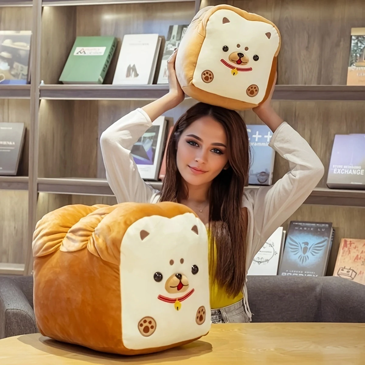 

Милая милая и креативная игрушка, игрушка, игрушка, фиблюжий хлеб, пуховая хлопковая подушка-тостер, мягкая и удобная, приятная для кожи кукла для дома