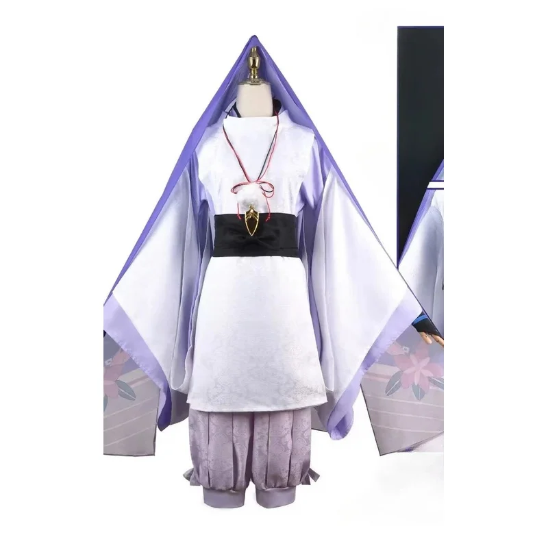 ABC123Genshin تأثيري حلي البنفسجي كابوكيمونو ضمادة الأرجواني غطاء الرأس هالوين كرنفال Partyx;3,f'6,h.7;j #4