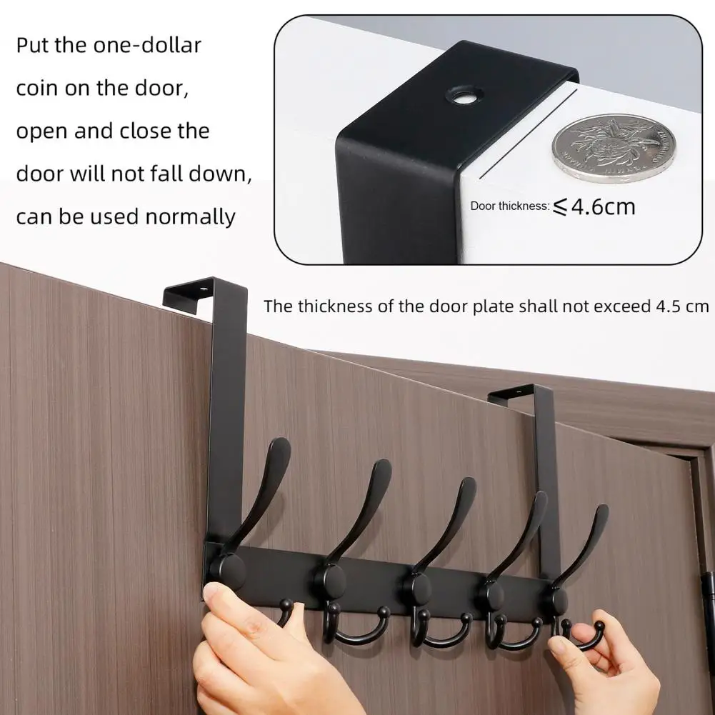 

Row Hook Convenient Anti-rust Smooth Edges Home Clothes Key Storage Holder Bathroom Supplies