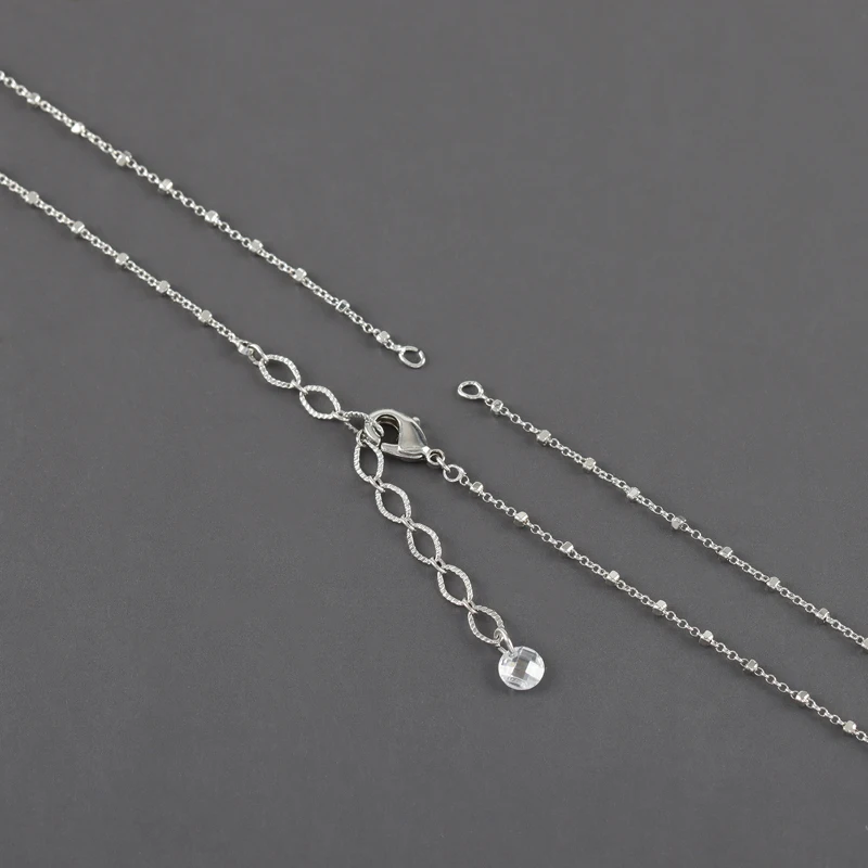assoonas, M1111, DIY-Kette mit Karabinerverschlüssen, 18k Gold rhodiniert, Kupfer, REACH-konform, nickelfrei, Halskette für Frauen, 1 Stück/Lot – Detail 6